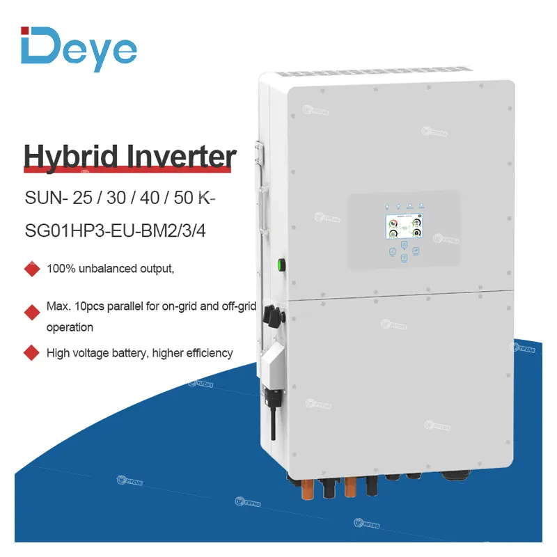 Wholesale Deye Sun 40k Sg01hp3 Eu Bm4 Sun 50k Sg01hp3 Eu Bm4 40kw 50kw Three Phase Hybrid 4780